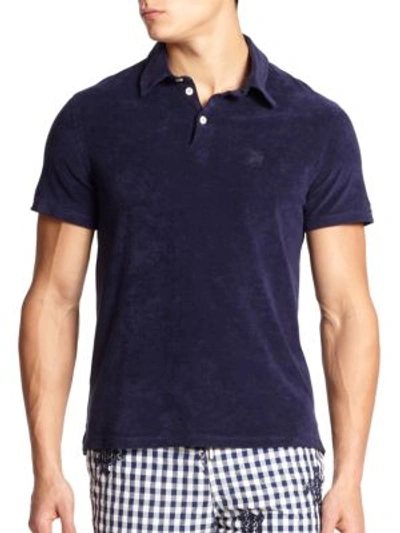Shop Vilebrequin Pavois Terry Polo In Navy
