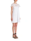 VALENTINO Lace-Yoke Butterfly Knit Dress