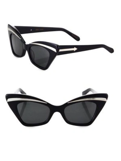 Karen Walker Babou 50mm Cat Eye Sunglasses In Black