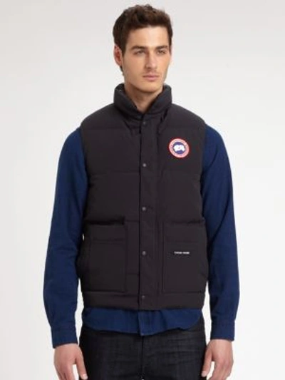 Shop Canada Goose Freestyle Puffer Vest In Navy