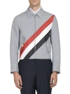 THOM BROWNE Striped Zip-Front Jacket
