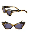 KAREN WALKER Babou Crazy Tortoise 50MM Cat Eye Sunglasses