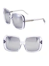 KAREN WALKER Marques 56MM Mirrored Square Sunglasses