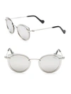 MONCLER 56MM Laser-Cut Mirrored Cat Eye Sunglasses