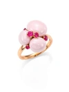 Pomellato Rubies, Ceramic & 18k Rose Gold Ring In Rose Gold-ruby
