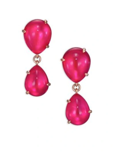 Pomellato Rouge Passion Mirrored Teardrop Earrings In Rose Gold