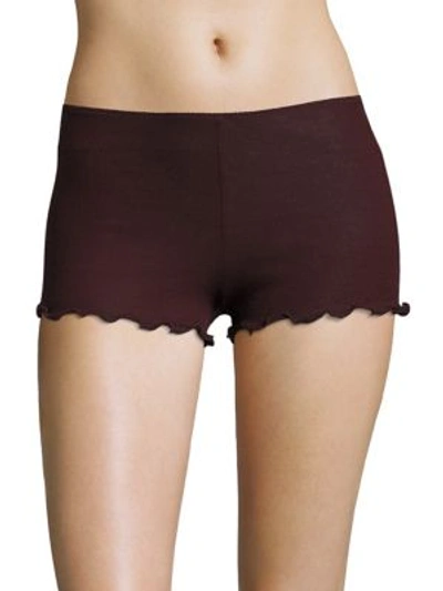 Araks Kat Ribbed Cotton Shorts In Cosmo