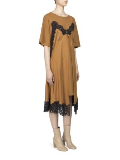 Shop Maison Margiela Bustier T-shirtdress In Tobacco