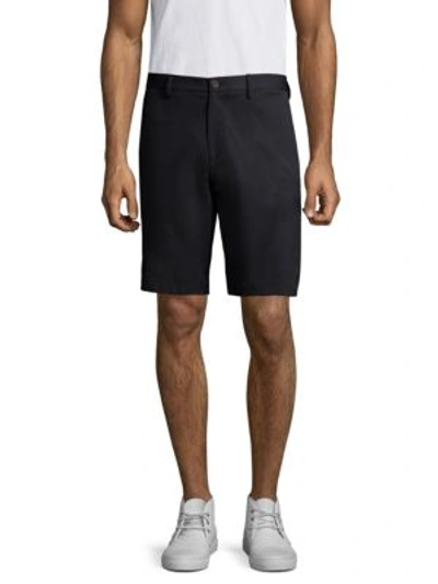 Shop Theory Zaine Zip-fly Shorts In Black