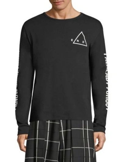 Mcq By Alexander Mcqueen The End Long-sleeve Cotton T-shirt, Black
