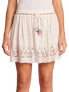 LOVESHACKFANCY Phoebe Cotton Lace Trim Skirt