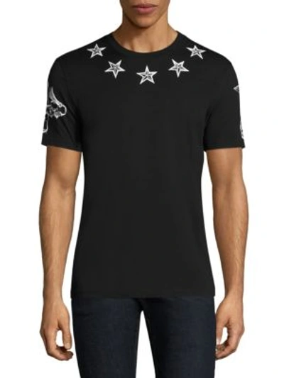 Givenchy Tattoo Print Cuban Fit T-shirt In Black