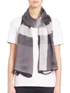 BURBERRY Mega Check Ultra-Washed Satin Scarf