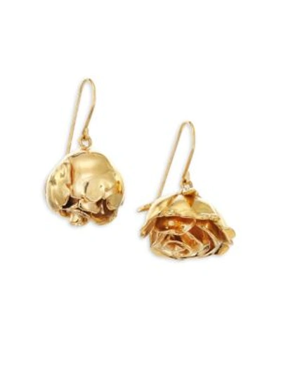 Shop Aurelie Bidermann Demetria Asymmetrical Drop Earrings In Gold