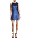 MILLY Metallic Jacquard Sheath Dress