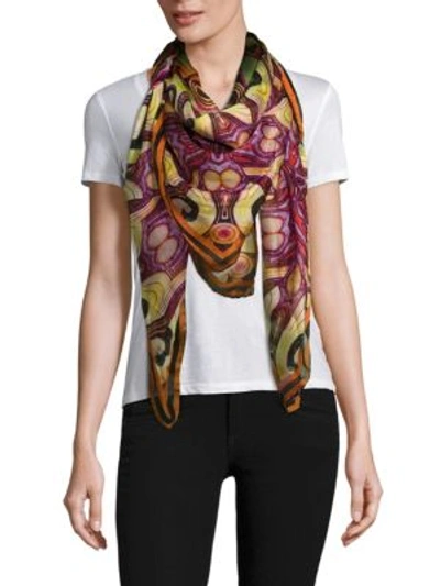 Givenchy Car Wheel Silk Scarf In Multi