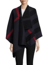 BURBERRY Prorsum Colorblock Mega Check Wool & Cashmere Blanket Cape