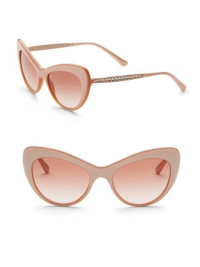 Shop Dolce & Gabbana 52mm Cat Eye Sunglasses In Pearl Pink