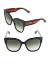 GUCCI 55MM Oversized Studded Square Cat Eye Sunglasses