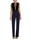 GALVAN Velvet Plunge Jumpsuit