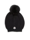 MONCLER Berretto Rib-Knit Wool Hat
