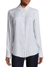THE ROW Peter Silk Striped Shirt