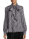 MARC JACOBS Poodle Print Silk Blouse