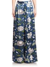 ADAM LIPPES Pleated Floral Pants