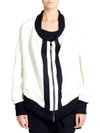 ANN DEMEULEMEESTER Shiny Linen-Blend Zip Jacket