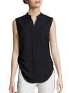 HELMUT LANG Sleeveless Ruched Blouse