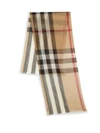 BURBERRY Camel Fringed Scarf