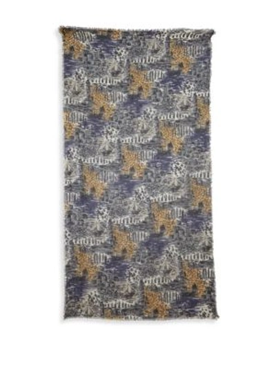 Burberry Graphic Printed Scarf In Amber Yellow