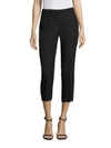 ALEXANDER MCQUEEN High-Waisted Stretch Leaf Crepe Pants