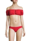 LISA MARIE FERNANDEZ Two-Piece Leandra Button-Down Bikini