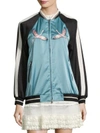 RED VALENTINO Embroidered Beach Bomber Jacket