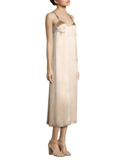 Shop Calvin Klein Collection Levana Slip Dress In Powder