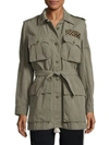 FIGUE Embellished Cotton & Linen Safari Jacket