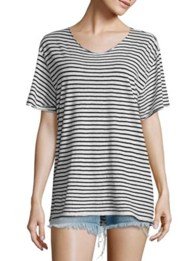 Shop R13 Striped Rosie T-shirt In Black White