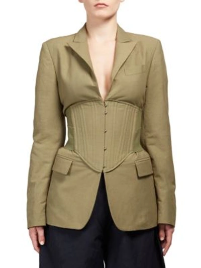 Shop Stella Mccartney Abby Jacket In Khaki