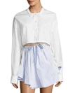 ALEXANDER WANG Cropped Button Front Top