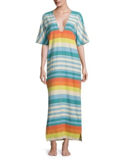 Shop Mara Hoffman Artisans Equator Kimono Dress In Multicolor