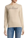 LINGUA FRANCA Outlaw Embroidered Cashmere Sweater