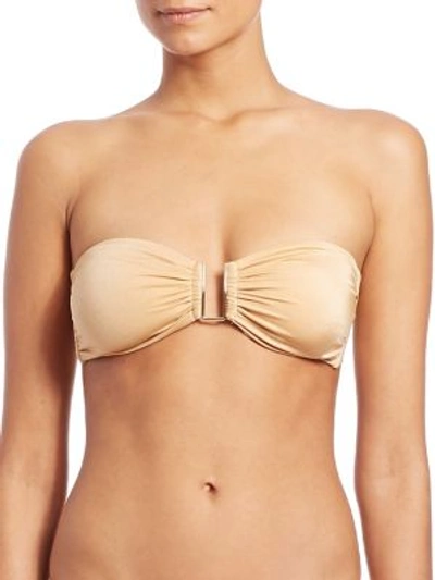 Melissa Odabash Bandeau Bikini Top In Gold