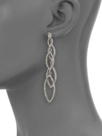 Shop Abs By Allen Schwartz Navette Linear Drop Earrings In Silver