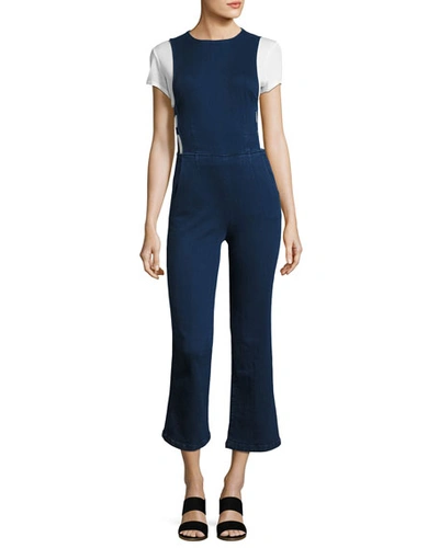 3x1 Tabby Kick-flare Jumpsuit, Rydell In Navy