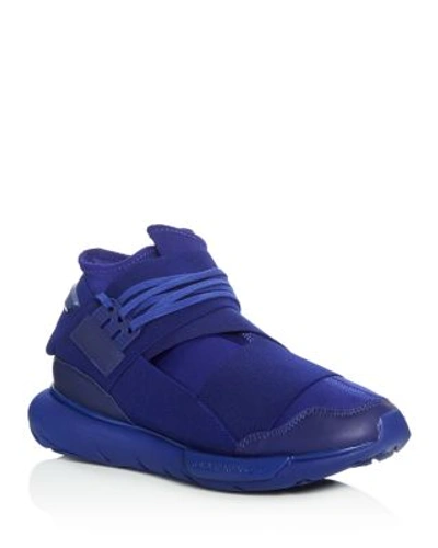 Shop Y-3 Qasa High Top Sneakers In Purple
