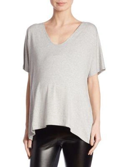 Shop Hatch Everyday Perfect V-neck Top In Light Grey