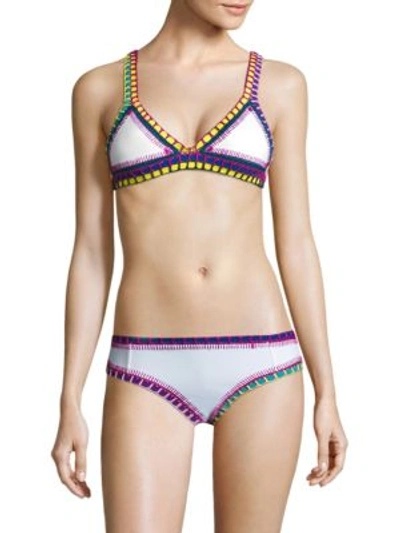 Shop Kiini Yaz Bikini Top In White Multicolor