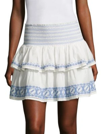 Loveshackfancy Lourdes Ruffle Skirt In White