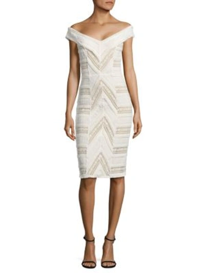 Cinq À Sept Aveline Off-the-shoulder Lace Dress In Ivory